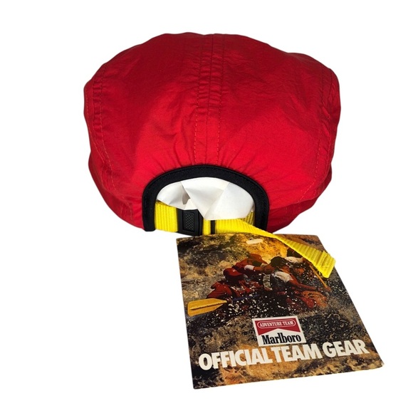 VINTAGE 90s NOS Deadstock Marlboro Adventure Team 5 Panel Strapback Hat Cap - Picture 5 of 10